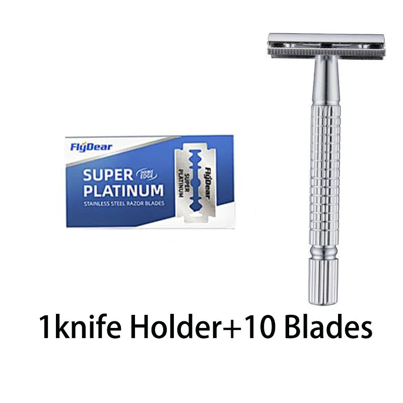 Razor Stainless Steel Double-Blade Razor Razor Razor Old Fashioned Razor Manual Shaving for Men