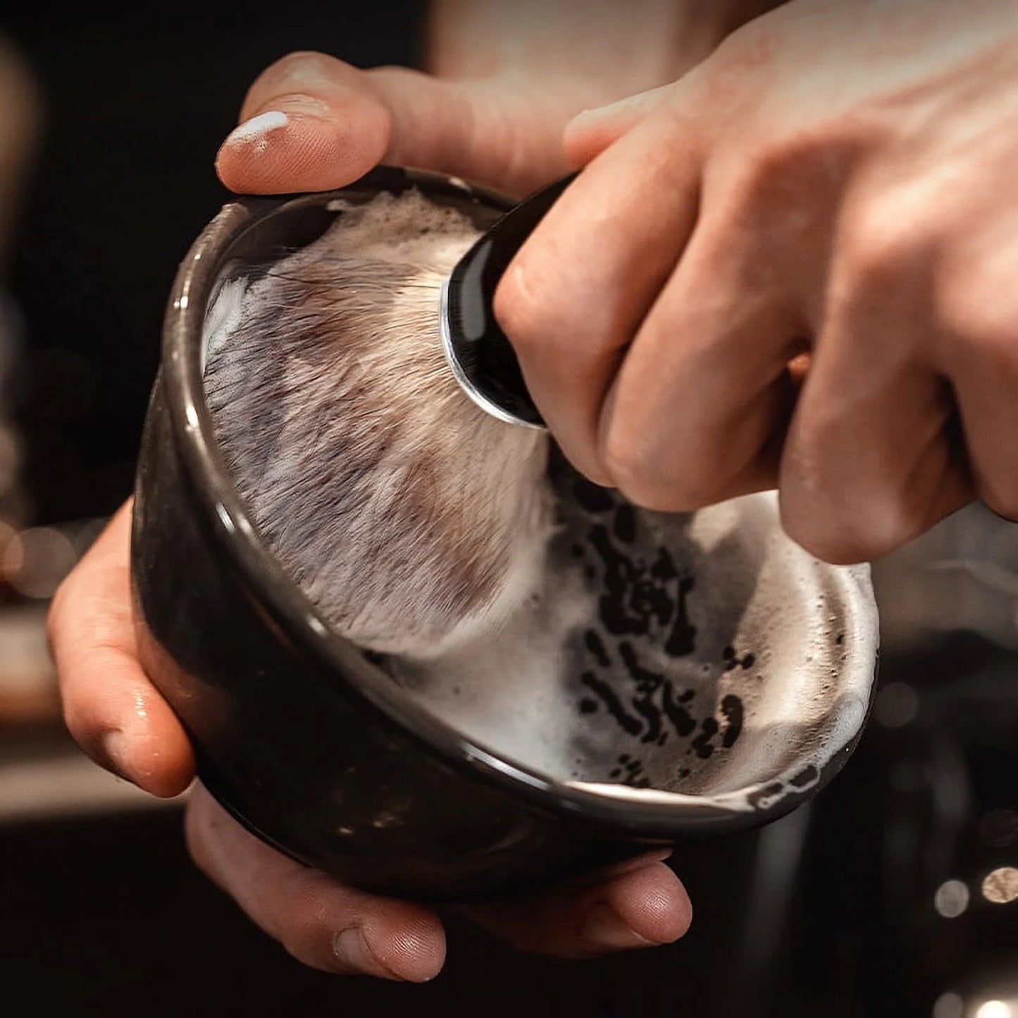 1 Set Men Shaving Kit Men Shaving Brush Shaving Bowl Portable Shaving Cleaning Brush Kit