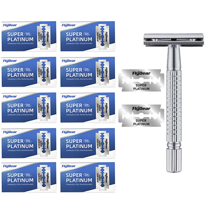 Razor Stainless Steel Double-Blade Razor Razor Razor Old Fashioned Razor Manual Shaving for Men