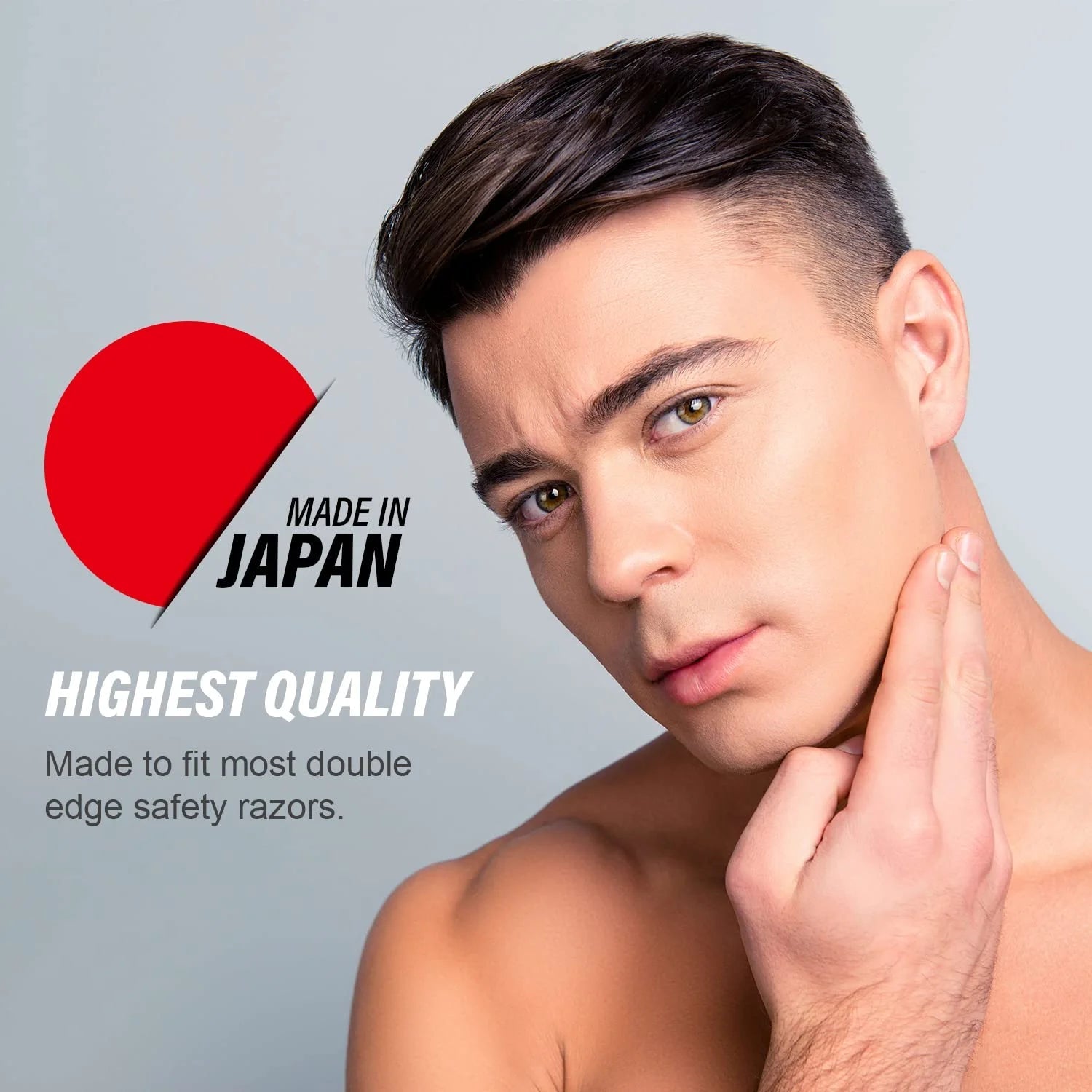 Double Edge Safety Razor Blades - (50 Count) - Platinum Coated Hi - Stainless Steel Razor Blades - Fits Most Safety Razors - Super Sharp for Close Shaves - Japanese Quality - Smooth Shave