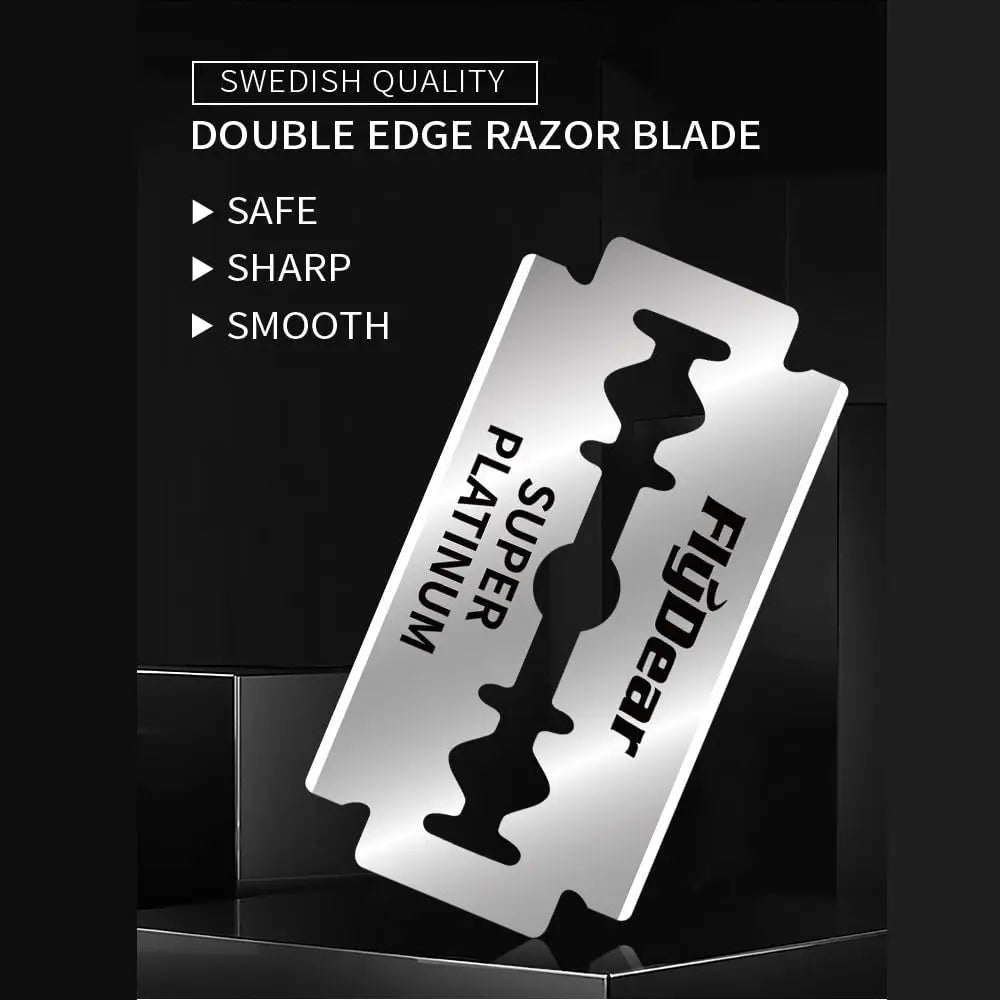 Razor Stainless Steel Double - Blade Razor Razor Razor Old Fashioned Razor Manual Shaving for Men - Smooth Shave