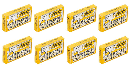40  Chrome Platinum Double Edge Razor Blades