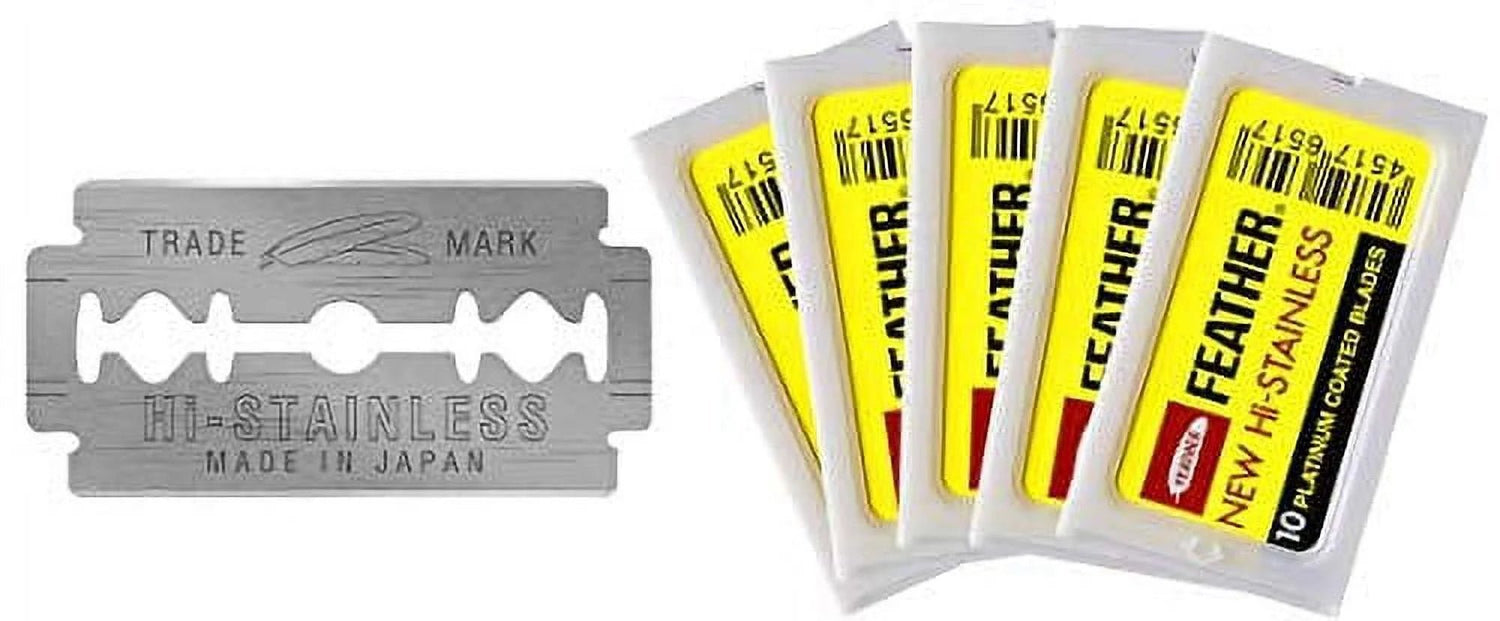 (50 Count) Double Edge Safety Razor Blades - Smooth Shave