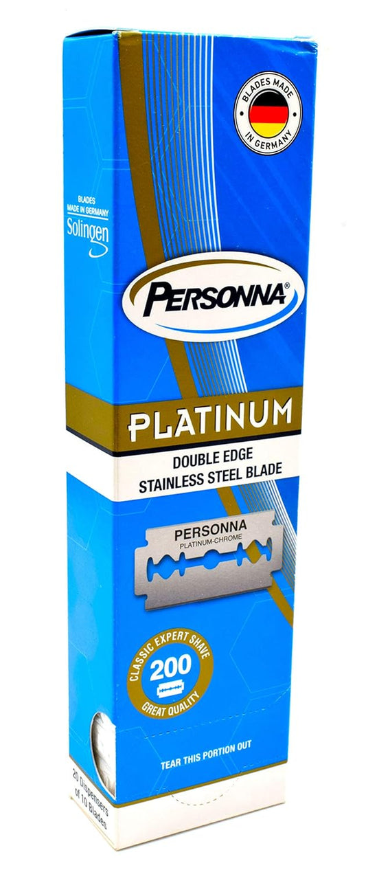 200 TWO HUNDRED  Platinum Double Edge Razor Blades - Made from Swedish Steel