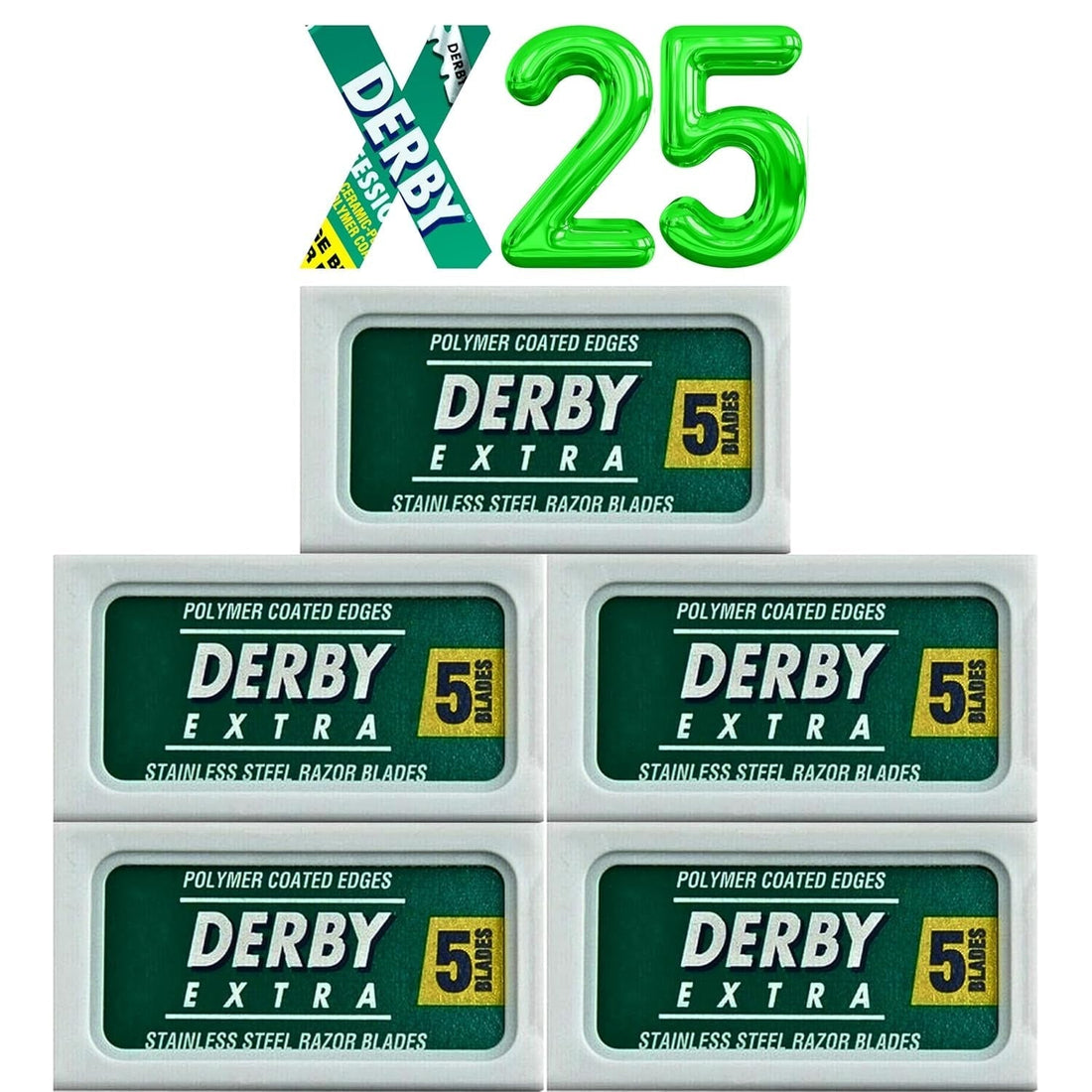 Derby Professional Doble Edge Razor Blades for Straight Razor (25) - Smooth Shave