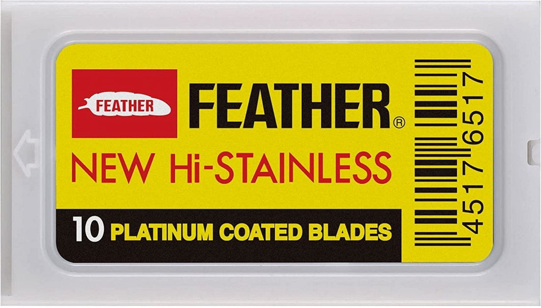 Double Edge Safety Razor Blades - (50 Count) - Platinum Coated Hi - Stainless Steel Razor Blades - Fits Most Safety Razors - Super Sharp for Close Shaves - Japanese Quality - Smooth Shave