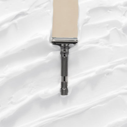 Rockwell T2 | Twist - To - Open (TTO) Double - Edge Safety Razor | Full Metal | Includes 5 Fully Recyclable Stainless Steel Blades (Gunmetal Chrome) - Smooth Shave